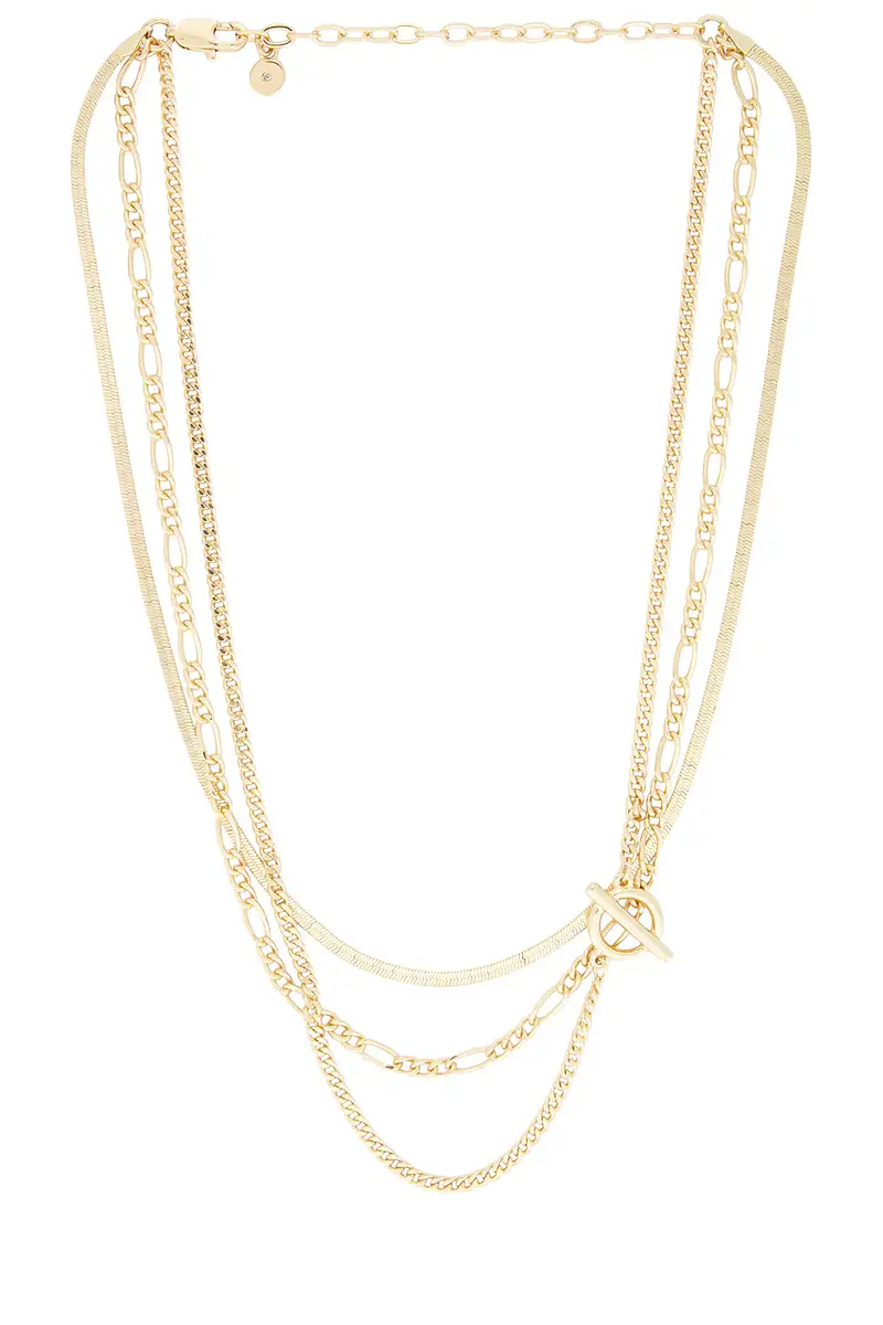 Gilded Layered Link Necklace