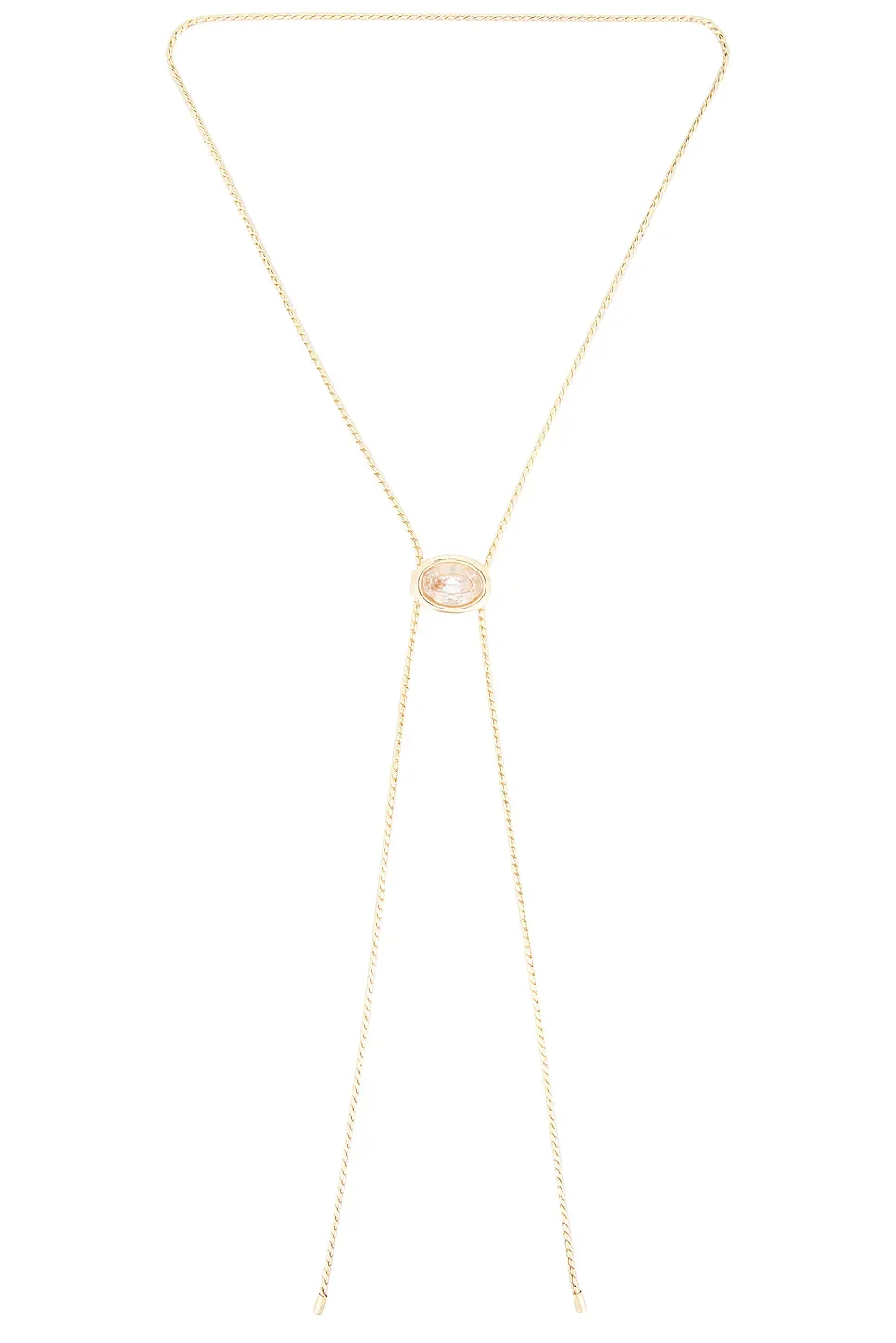Crystal Bezel Bolo Necklace
