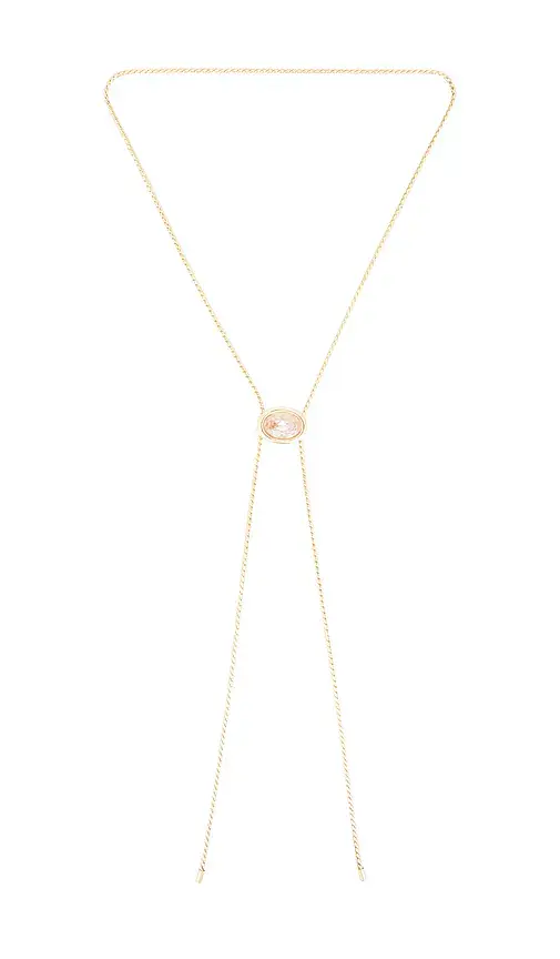 Crystal Bezel Bolo Necklace