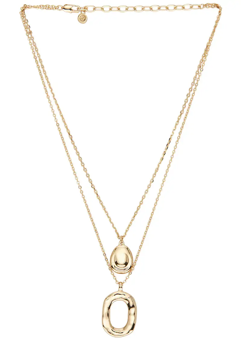 Layered Gold Link Pendant Necklace Layered Gold Link Pendant Necklace