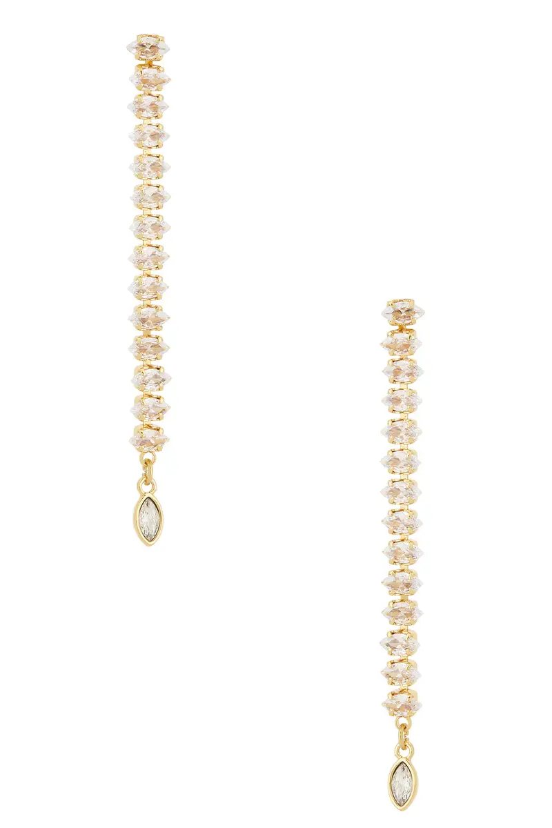 Marquise Edge Linear Earrings Marquise Edge Linear Earrings