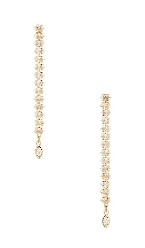 Ettika Marquise Edge Linear Earrings
