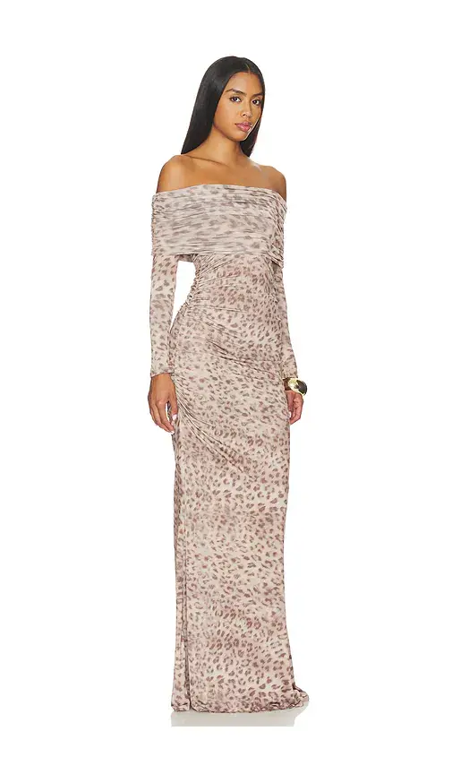 Lapointe Printed Jersey Off The Shoulder Gown | Thumbnail 2