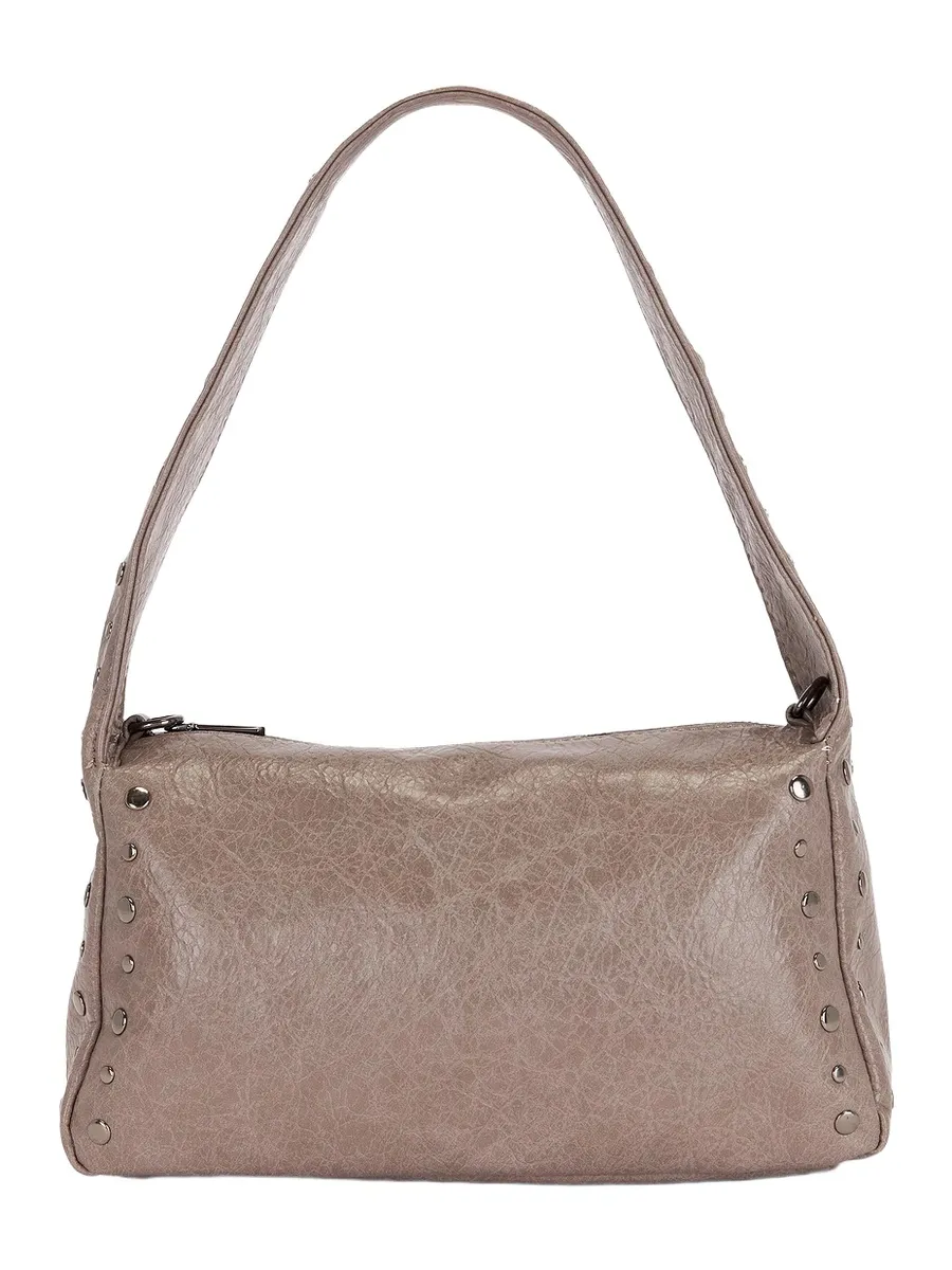 Slouchy Faux Leather Hobo Bag