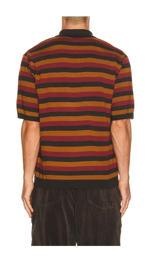 vowels Long Sleeve Knitted Stripe Polo | Thumbnail 2 vowels Long Sleeve Knitted Stripe Polo | Thumbnail 2