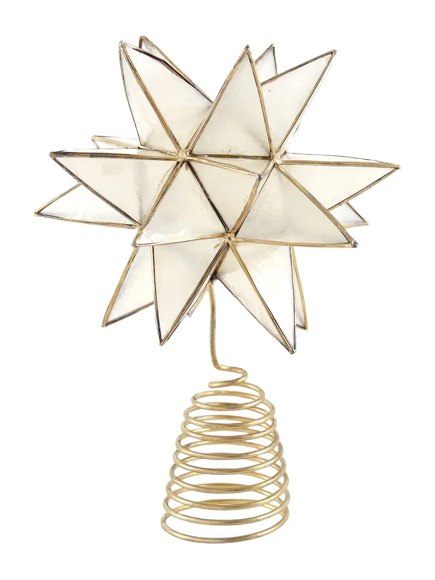 Cody Foster & Co Faceted Star Tree Topper Large Ornament