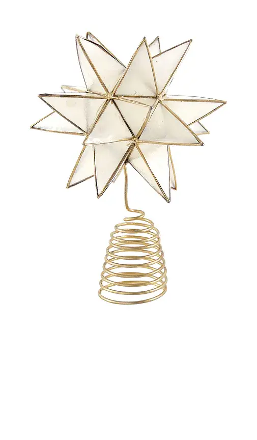 Cody Foster & Co Faceted Star Tree Topper Large Ornament