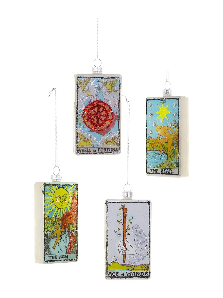 Cody Foster & Co Tarot Cards Ornament Set Of 4