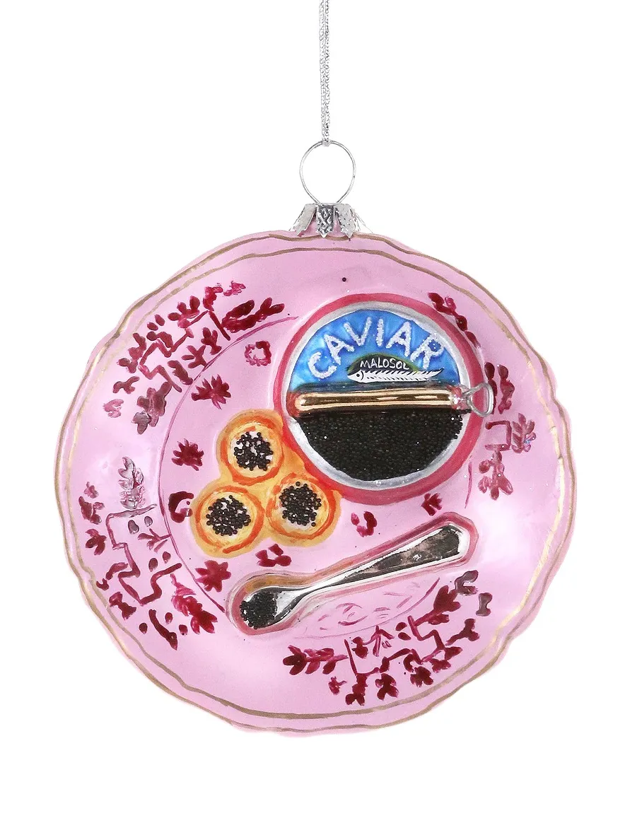 Cody Foster & Co Plated Caviar Ornament