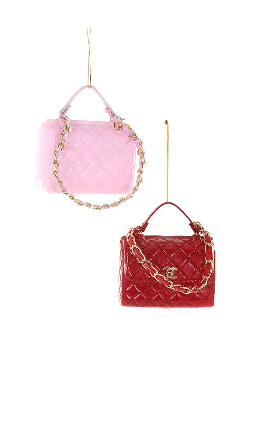Cody Foster & Co Luxe Handbags Ornament Set Of 2
