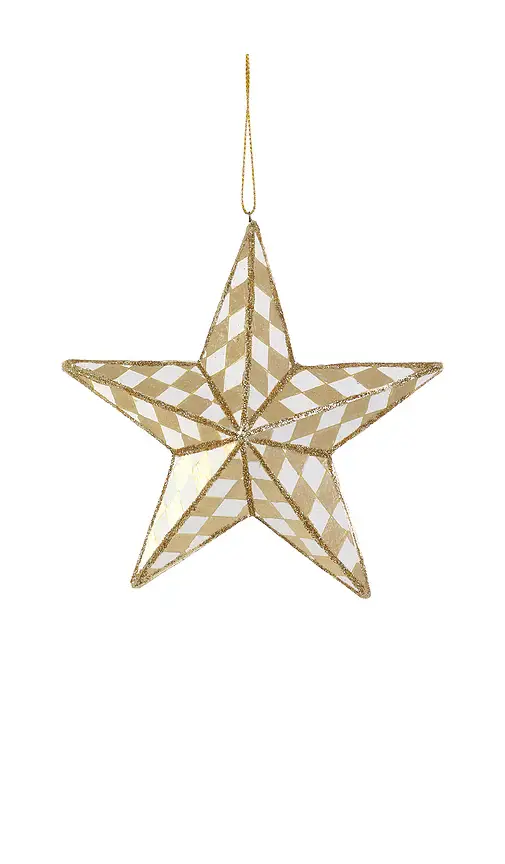 Cody Foster & Co Checkered Star Ornament