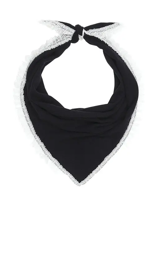 Ganni Wool Lace Triangular Scarf