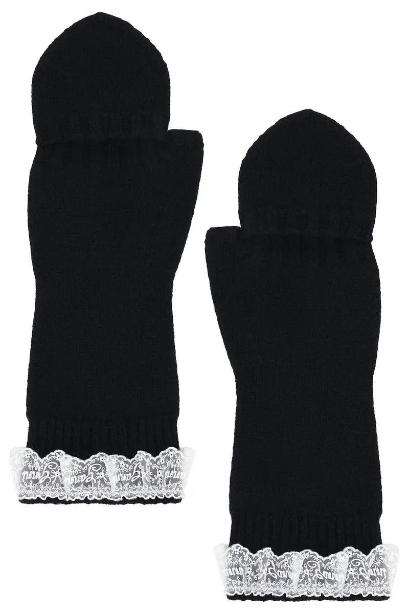 Compact Wool Lace Mittens