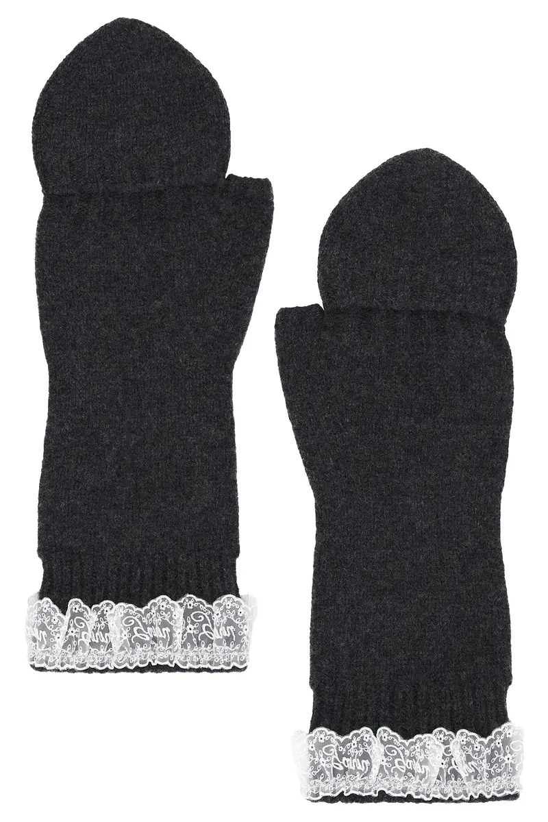 Compact Wool Lace Mittens