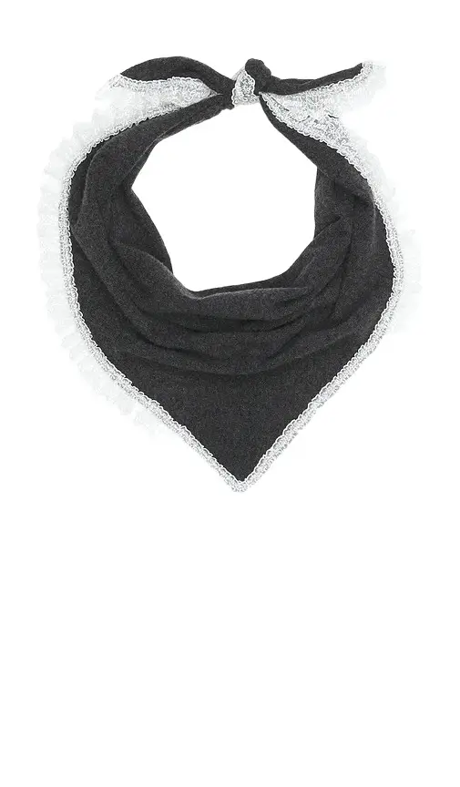 Ganni Wool Lace Triangular Scarf