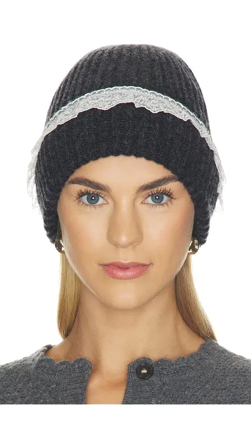 Compact Wool Lace Beanie