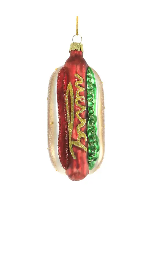 Cody Foster & Co Festive Hotdog Ornament