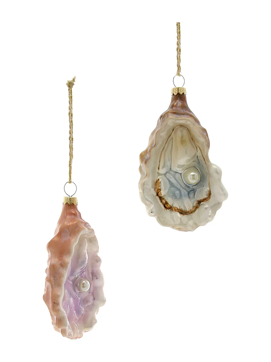 Cody Foster & Co Oyster Ornament Set Of 2