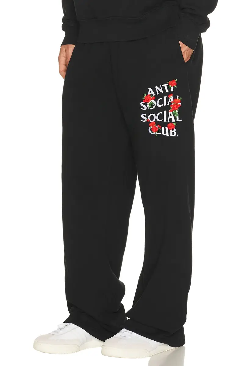 Anti Social Social Club Embroidered Rose Kkotch Sweats