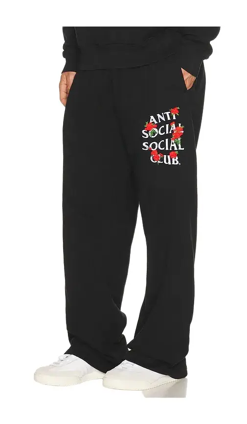 Anti Social Social Club Embroidered Rose Kkotch Sweats