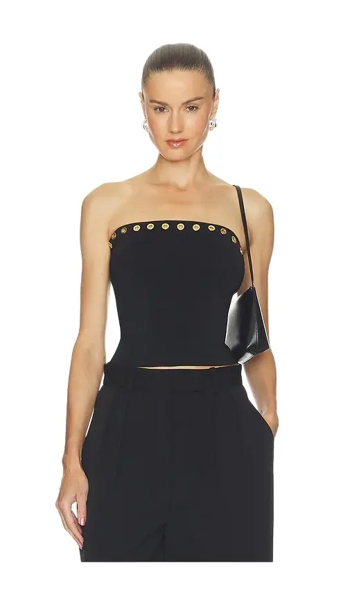 Alice + Olivia Alison Tube Top With Grommets Alice + Olivia Alison Tube Top With Grommets