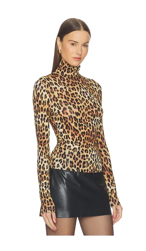 Alice + Olivia Alice + Olivia Delaina Longsleeve Turtleneck Top | Thumbnail 2