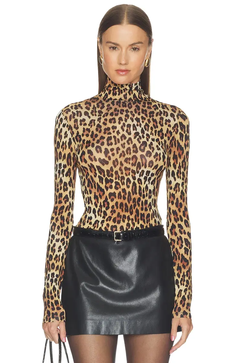 Alice + Olivia Alice + Olivia Delaina Longsleeve Turtleneck Top