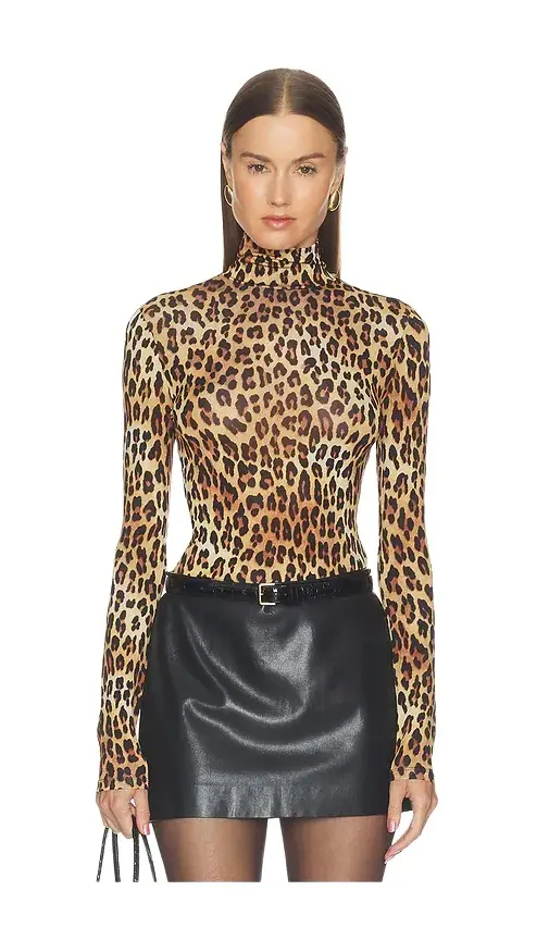 Alice + Olivia Delaina Longsleeve Turtleneck Top
