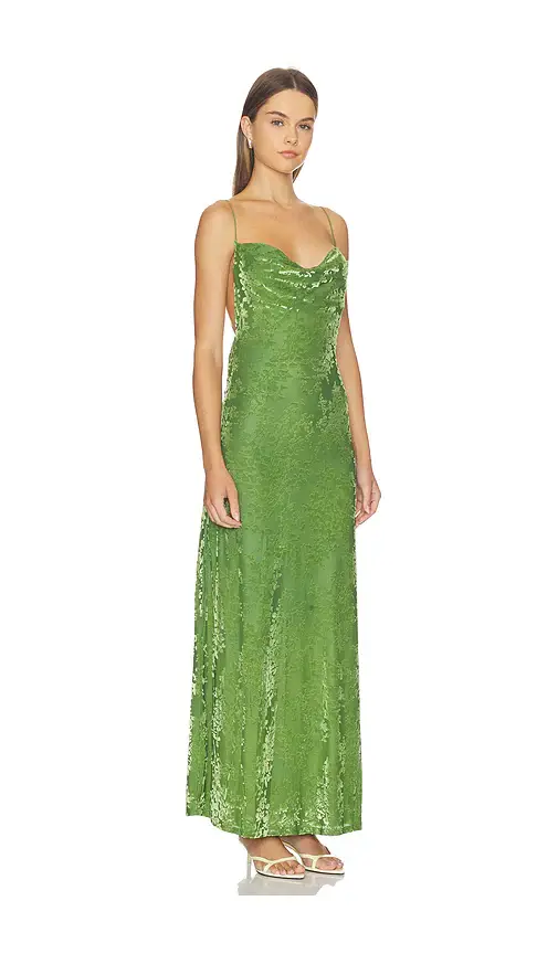 Runaway The Label Lyssa Cowl Cross Back Maxi Dress | Thumbnail 2
