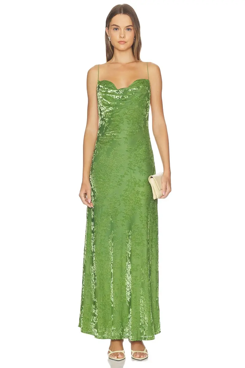 Runaway The Label Lyssa Cowl Cross Back Maxi Dress