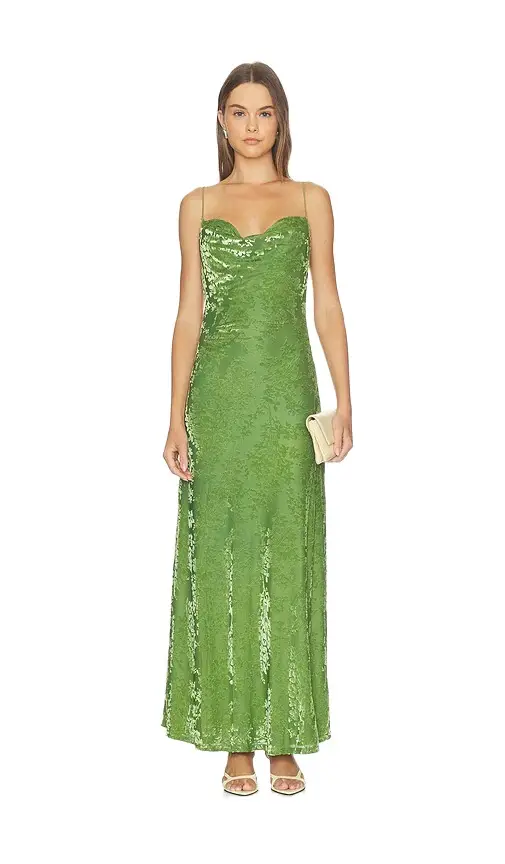 Runaway The Label Lyssa Cowl Cross Back Maxi Dress