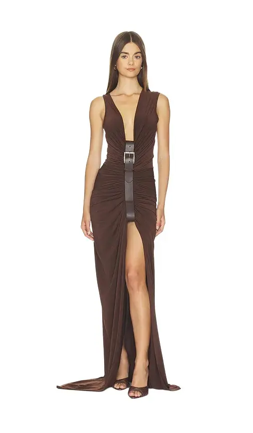 Sid Neigum Gathered Belt Dress