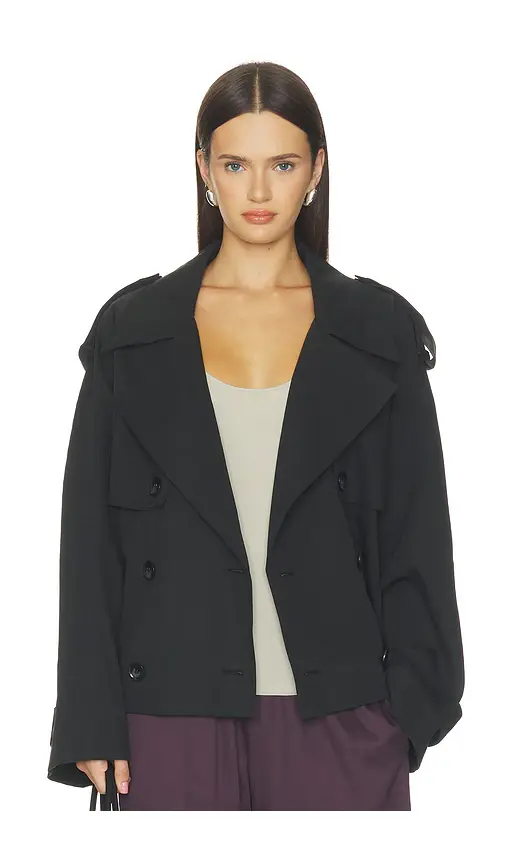 Elodie the Label Eleanor Cropped Trench Coat | Thumbnail 2 Elodie the Label Eleanor Cropped Trench Coat | Thumbnail 2