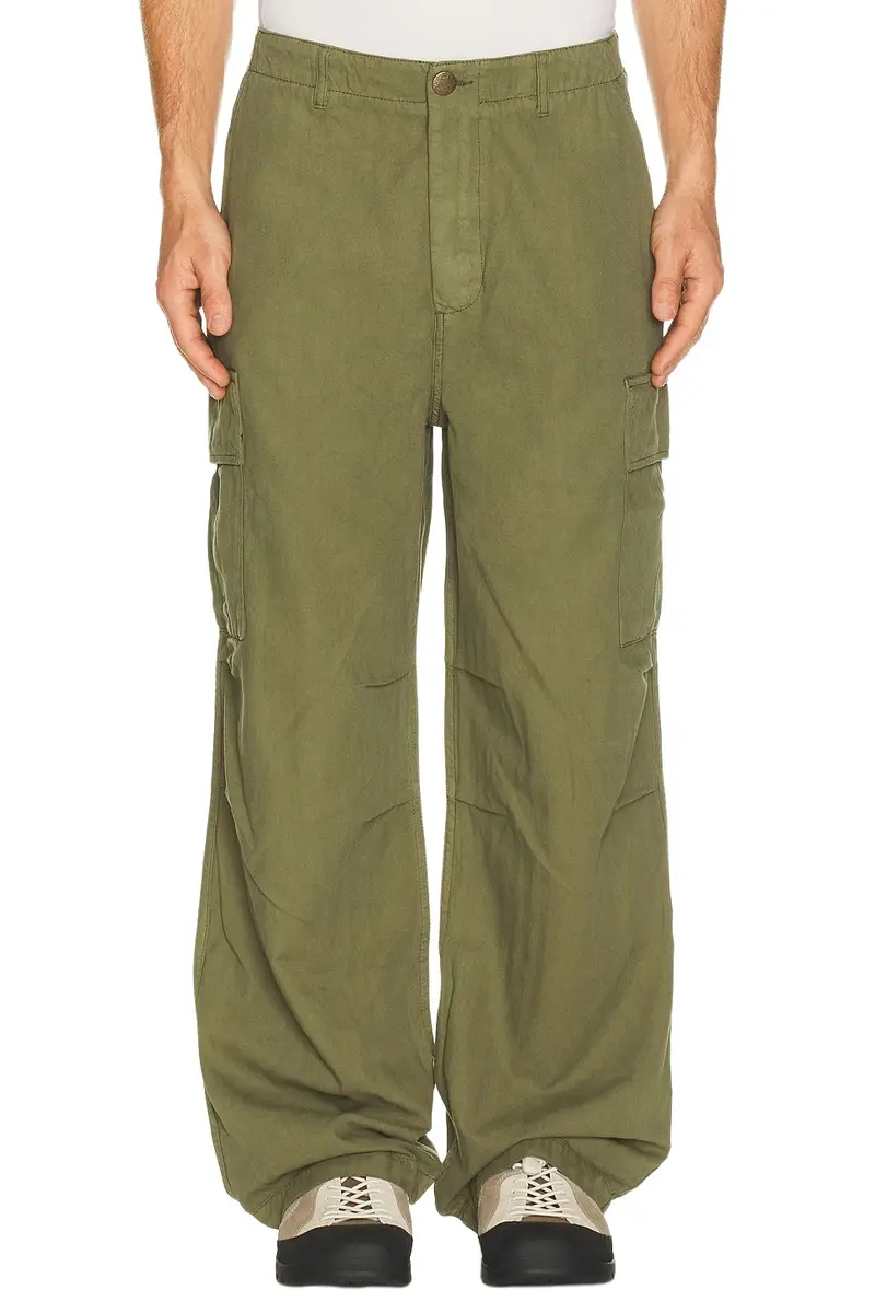 Palmes Herringbone Cargo Trousers