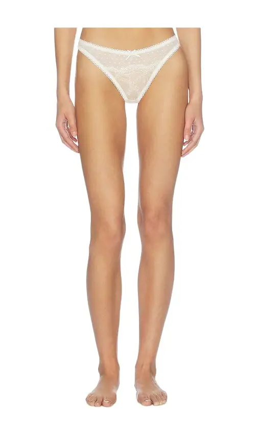 For Love & Lemons Chantilly Bows Thong Panty