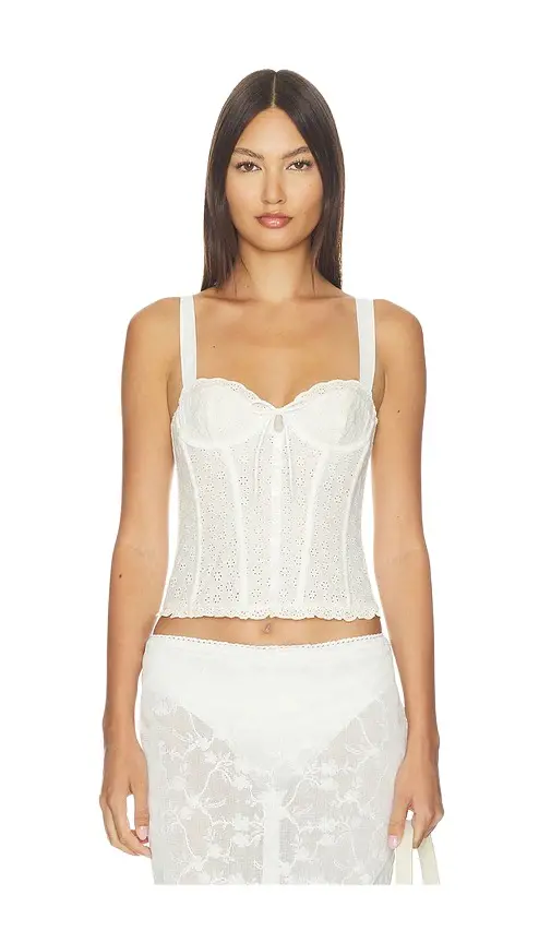 For Love & Lemons Eyelet Rose Bustier