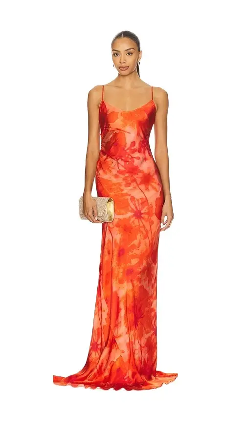 ALEJANDRA ALONSO ROJAS Ruched Slip Gown