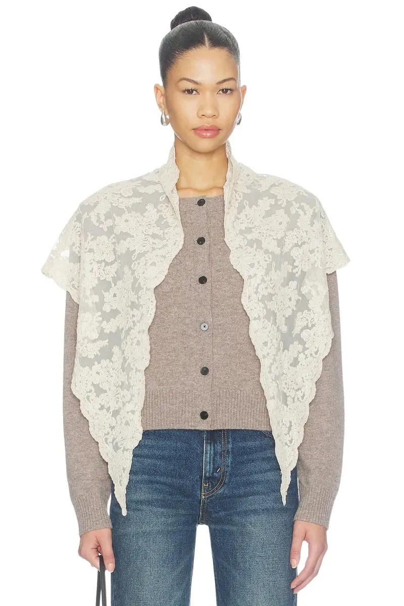 Kirra Lace Cardigan With Scarf
