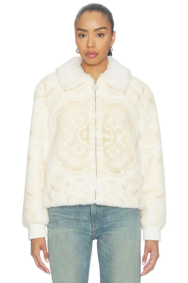 Casablanca Printed Faux Fur Jacket
