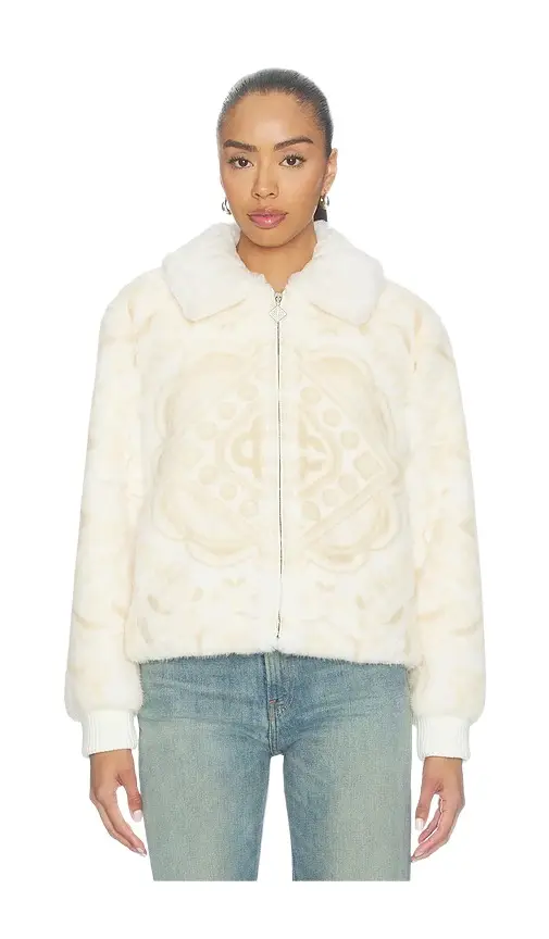 Casablanca Printed Faux Fur Jacket