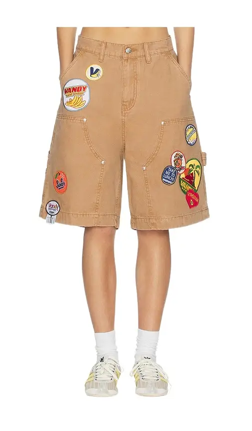 VANDYTHEPINK Patched Canvas Shorts