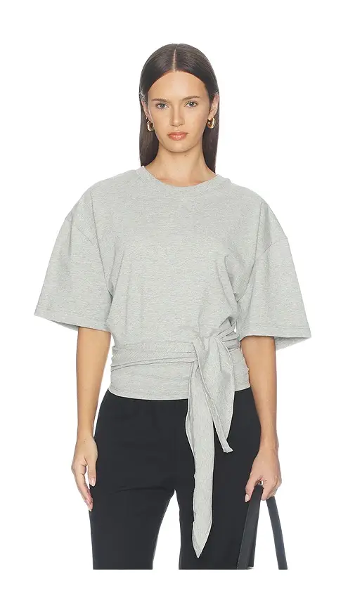 Cotton Jersey Split Back Tee Cotton Jersey Split Back Tee
