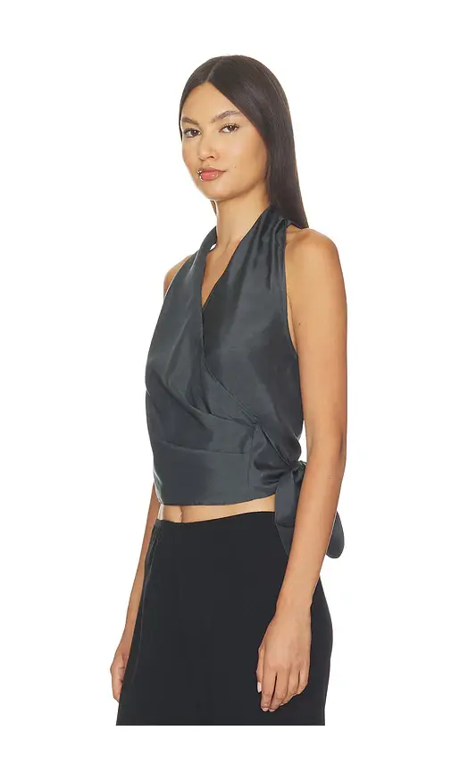 St. Agni Silk Halter Wrap Top | Thumbnail 2 St. Agni Silk Halter Wrap Top | Thumbnail 2