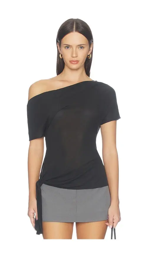 St. Agni Fine Jersey Off Shoulder Top