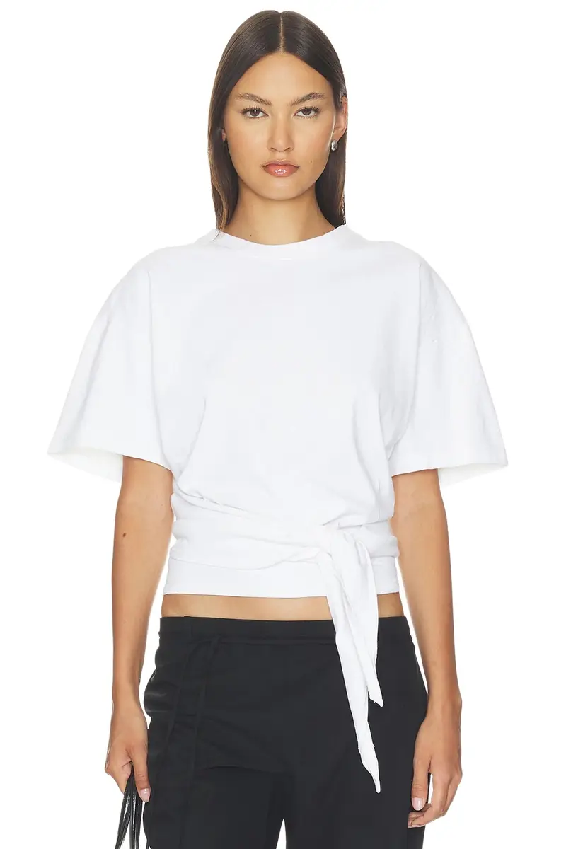 Cotton Jersey Split Back Tee Cotton Jersey Split Back Tee