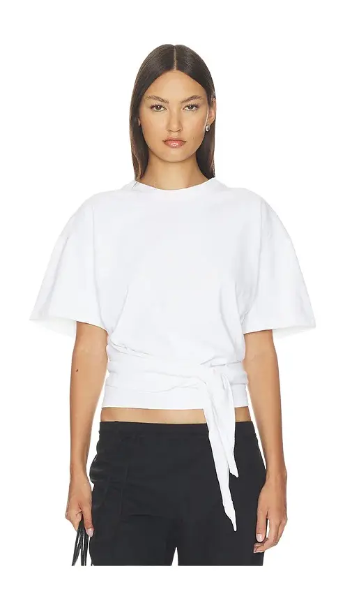 Cotton Jersey Split Back Tee Cotton Jersey Split Back Tee