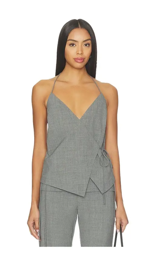 St. Agni Wool Rouleau Halter Top