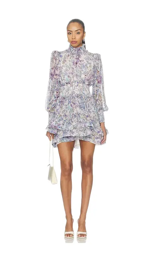 Rosaria Long Sleeves With High Neck Mini Dress Rosaria Long Sleeves With High Neck Mini Dress