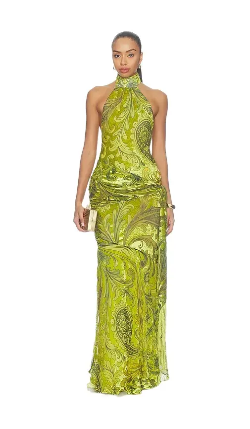 Retrofête Protea Velvet Dress