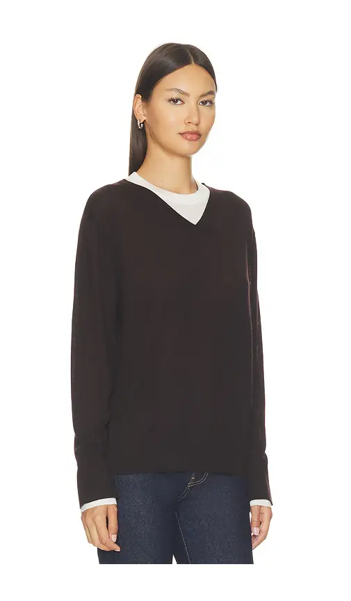 White + Warren Superfine Merino V Neck Top | Thumbnail 2 White + Warren Superfine Merino V Neck Top | Thumbnail 2